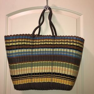 Handmade Picnic Plastic straw Handbag.